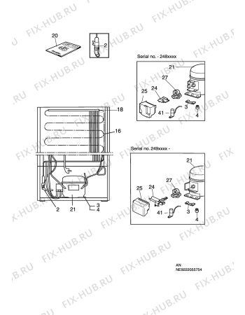 Взрыв-схема холодильника Electrolux EUC2508 - Схема узла C10 Cold, users manual