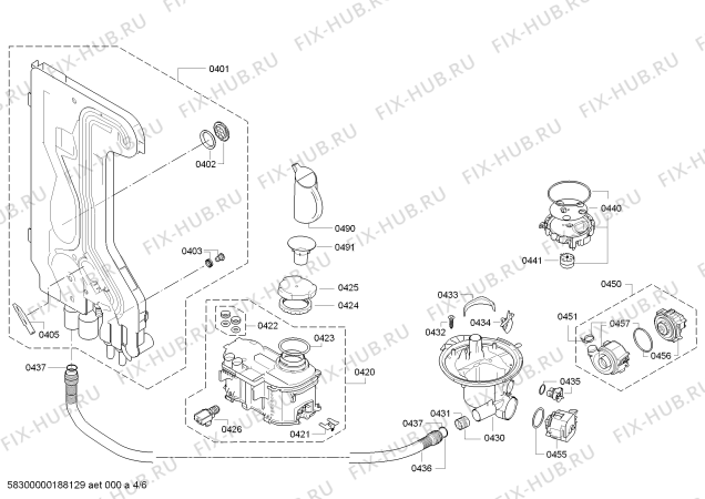 Схема №4 DWHD650GFP с изображением Внешняя дверь для посудомоечной машины Bosch 00684428