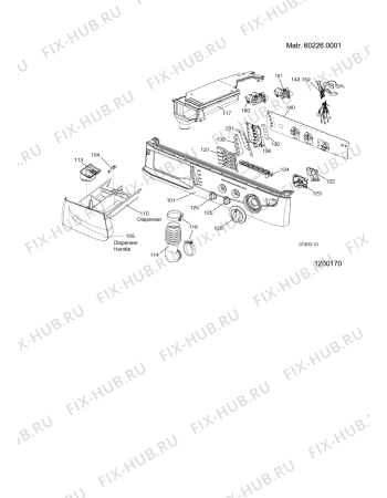 Схема №3 AVXXL1491EX (F039135) с изображением Заслонка для стиралки Indesit C00274234