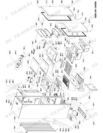 Схема №1 WBC3525 A+NFW с изображением Вноска для холодильника Whirlpool 480132101672