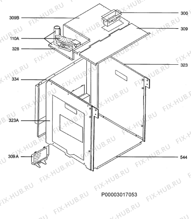 Взрыв-схема плиты (духовки) Aeg Electrolux E8931-7-M - Схема узла Housing 001