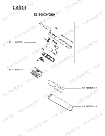 Схема №1 TZ1508C0/GU0 с изображением Крышка для электробритвы Calor FS-9100025023