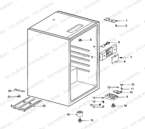 Взрыв-схема холодильника Frigidaire RL232T - Схема узла Cabinet + armatures