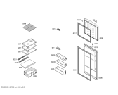 Схема №2 3FEB2315 с изображением Дверь морозильной камеры для холодильной камеры Bosch 00479905