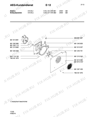 Взрыв-схема плиты (духовки) Aeg COMP. 515B-W GB - Схема узла Section4