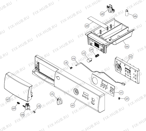 Взрыв-схема стиральной машины Gorenje W6341 RU   -White (900003301, WM50) - Схема узла 04