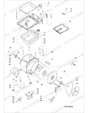 Схема №2 LTE8027 (F094587) с изображением Обшивка для стиралки Indesit C00385846