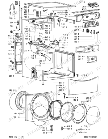 Схема №2 709 WT/GT с изображением Декоративная панель для стиралки Whirlpool 481245215586