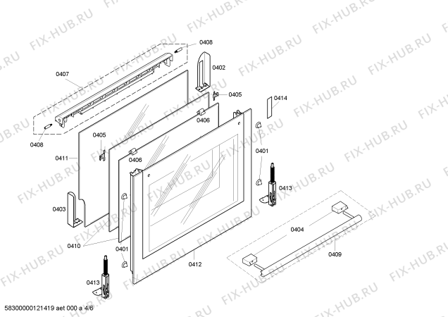 Схема №5 HB43T550A с изображением Панель управления для плиты (духовки) Siemens 00663312