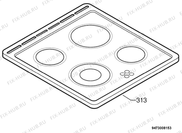 Взрыв-схема плиты (духовки) Electrolux EK6770EX - Схема узла Hob 271