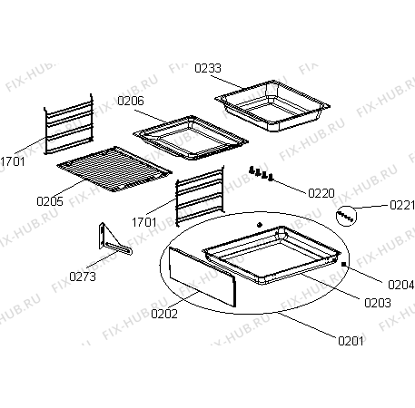 Взрыв-схема плиты (духовки) Gorenje KS7615W (729939, FM614A-FPADE) - Схема узла 03