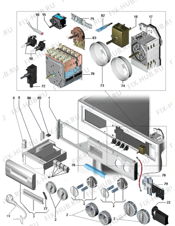 Взрыв-схема стиральной машины Whirlpool WMB1262MXUK (F025404) - Схема узла