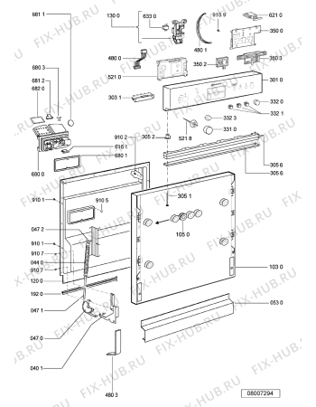 Схема №2 ADG 8315/1 IX с изображением Холдер для посудомоечной машины Whirlpool 481231019011