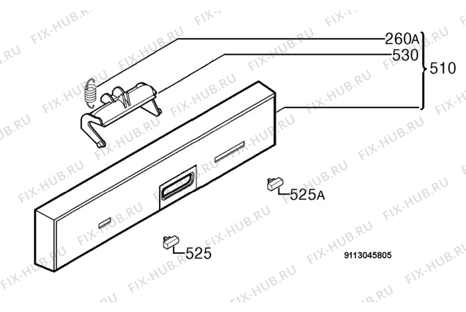 Взрыв-схема посудомоечной машины Aeg Electrolux F40012UM - Схема узла Command panel 037