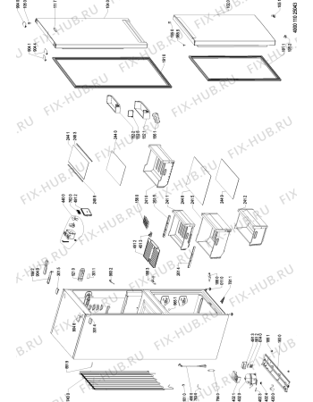 Схема №1 WME32122 W с изображением Крышка для холодильной камеры Whirlpool 481010661246