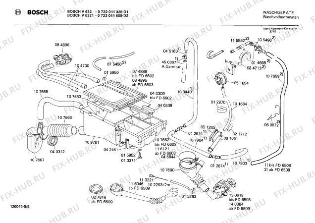 Схема №3 0722044605 V6321 с изображением Панель управления для стиралки Bosch 00117608