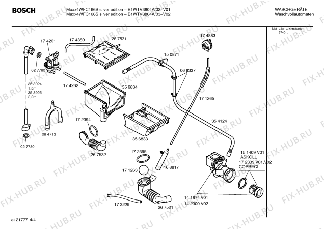 Взрыв-схема стиральной машины Bosch B1WTV3804A Maxx4 WFC166S silver edition - Схема узла 04