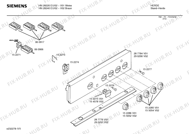 Схема №4 HN28220SF с изображением Стеклокерамика для духового шкафа Siemens 00212629