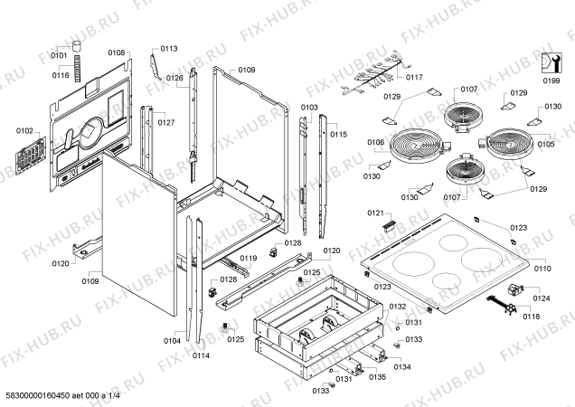 Схема №4 HCE422120S с изображением Инструкция по эксплуатации для электропечи Bosch 00728206