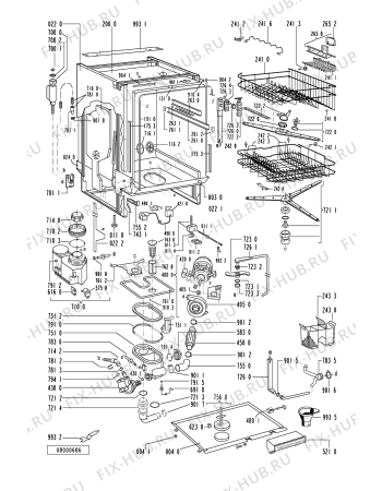 Схема №2 GSI 4743 TW-IN с изображением Обшивка для посудомоечной машины Whirlpool 481245379717
