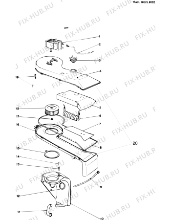 Схема №3 KCD121WHUK (F014958) с изображением Рычаг для стиралки Indesit C00041366