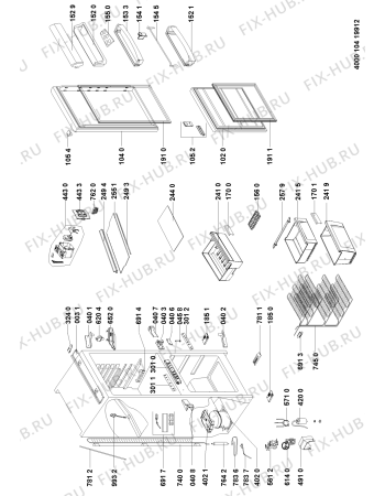 Схема №1 ART262A (F090486) с изображением Всякое для холодильника Indesit C00356602