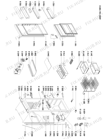 Схема №1 ART262A (F090486) с изображением Испаритель для холодильника Indesit C00326472