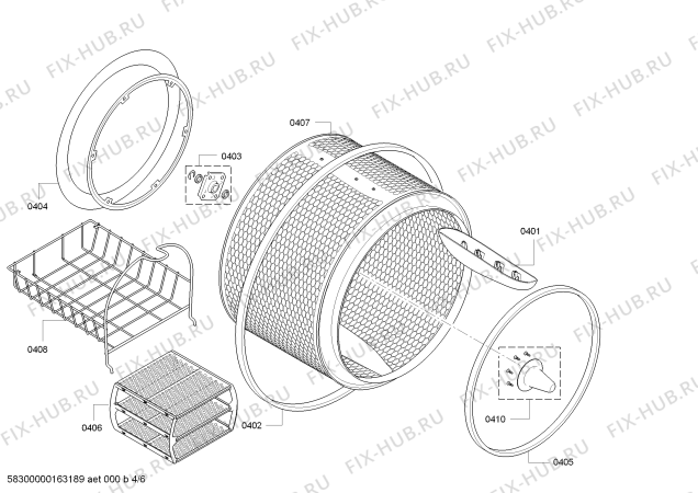 Взрыв-схема сушильной машины Siemens WT48Y880DN IQ800 SelfCleaning Condenser - Схема узла 04