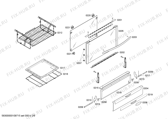 Взрыв-схема плиты (духовки) Bosch HSK14I81E9 P2 76 PS INOX GE 127V (CKD) - Схема узла 02