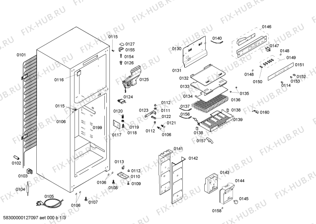 Схема №3 BD4304ANFE с изображением Крышка кнопки для холодильника Bosch 00187068