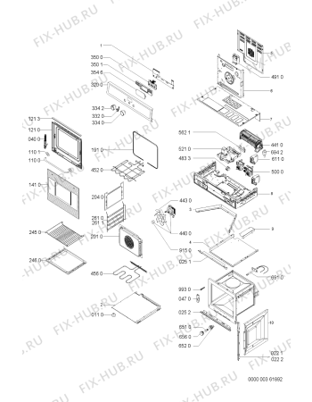 Схема №1 BSZ5052 SW с изображением Панель для духового шкафа Whirlpool 481245248428