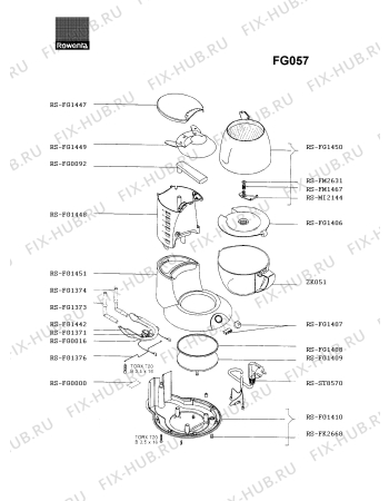 Схема №1 FG057 с изображением Термостат для кофеварки (кофемашины) Rowenta RS-FG1442