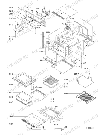 Схема №2 AKZ350IX (F092572) с изображением Изоляция для электропечи Indesit C00338726