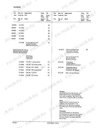 Схема №10 FM361763 с изображением Сервисная инструкция для видеоэлектроники Siemens 00535120
