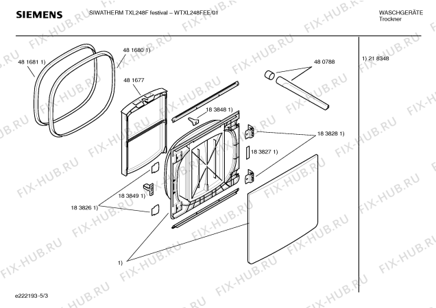 Взрыв-схема сушильной машины Siemens WTXL248FEE SIWATHERM TXL248F festival - Схема узла 03