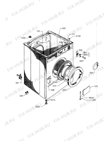 Взрыв-схема стиральной машины Zanussi FLS432C - Схема узла Section 2