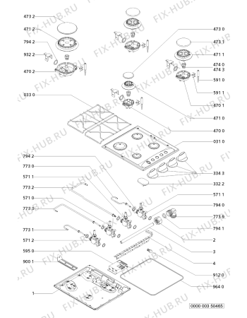 Схема №1 AKM 210/AV с изображением Затычка для электропечи Whirlpool 481944238813