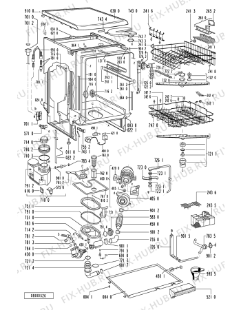 Схема №2 ADP 2552 BR с изображением Панель для посудомоечной машины Whirlpool 481245370705