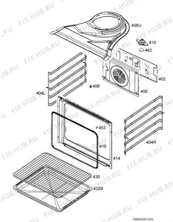 Взрыв-схема плиты (духовки) Zanussi ZOP37902BK - Схема узла Oven