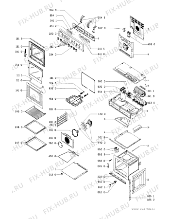 Схема №1 EMZE 3481 WS с изображением Обшивка для плиты (духовки) Whirlpool 481945358123