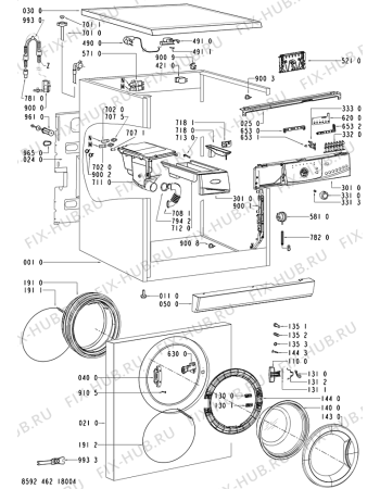 Схема №2 AWO/D 45433 с изображением Декоративная панель для стиральной машины Whirlpool 481245216854