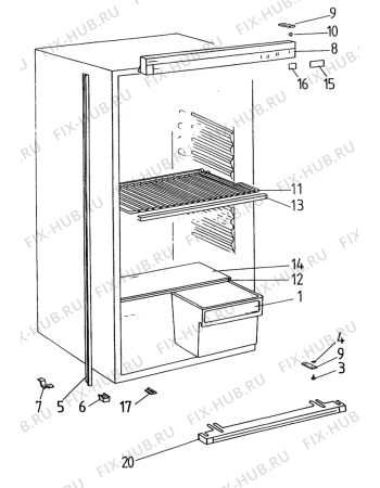 Взрыв-схема холодильника Unknown QR66W - Схема узла C10 Cabinet/Interior