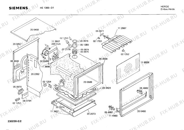 Схема №3 HE1300 с изображением Переключатель для духового шкафа Siemens 00028024