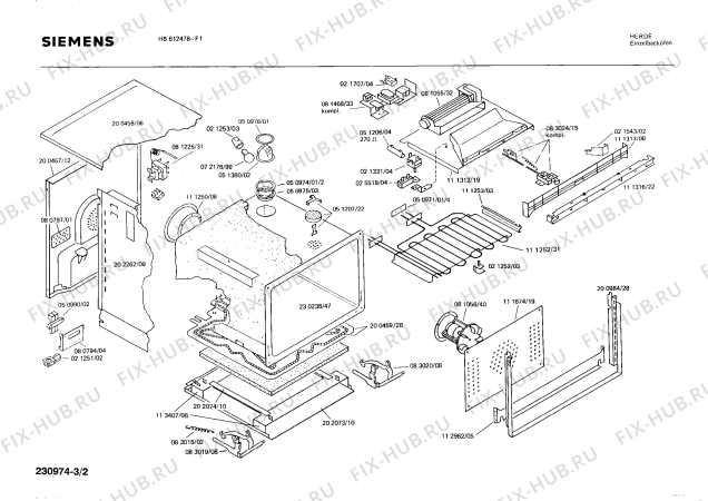 Схема №3 HB612478 с изображением Панель для электропечи Siemens 00114368