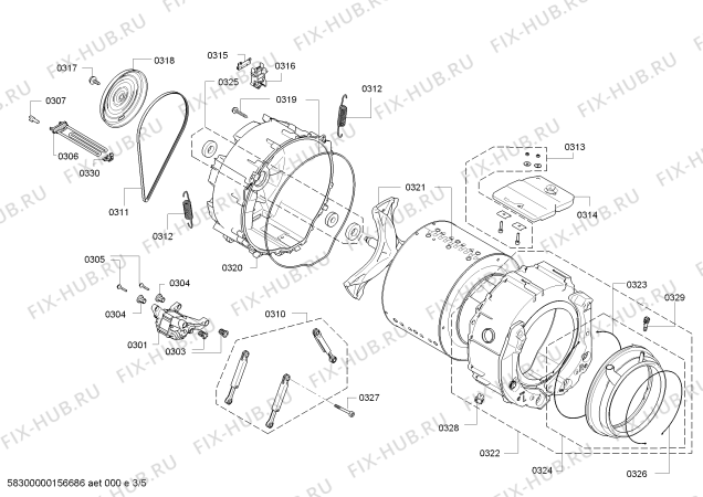 Схема №4 WM10P261IL IQ300 8kg 1000rpm Made in Germany с изображением Панель управления для стиральной машины Siemens 00709828