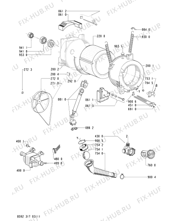 Схема №2 AWO 5145 с изображением Микромодуль для стиралки Whirlpool 481221470037