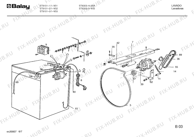 Схема №9 ST8304-5 с изображением Противень для электросушки Bosch 00276371