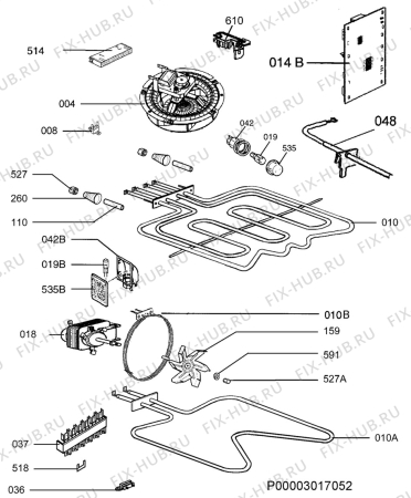 Взрыв-схема плиты (духовки) Aeg Electrolux E8931-7-M - Схема узла Electrical equipment