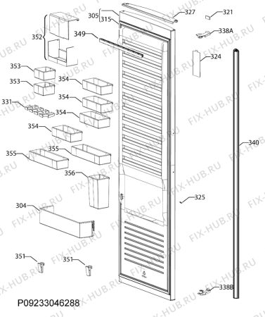 Взрыв-схема холодильника Aeg RKE83924MX - Схема узла Door