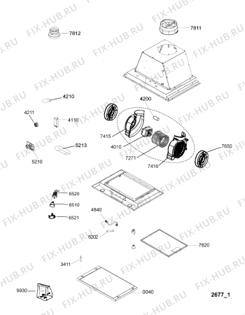 Схема №1 501.523.31 HD F00 S HOOD IK с изображением Всякое для вытяжки Whirlpool 482000002680